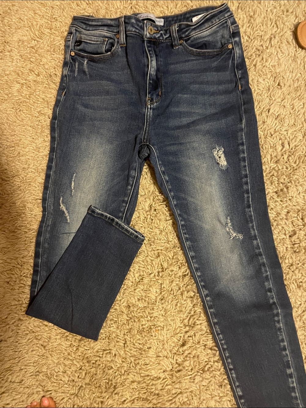KanCan Dark Wash Distressed Skinny Jeans